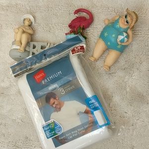 Hanes premium original fit 3 pieces tagless Crew